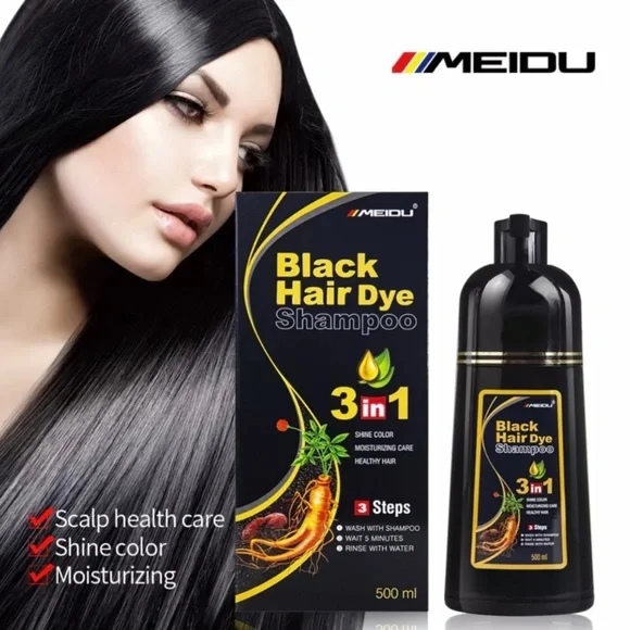 MEIDU instant 3in1 Hair Dye Color Shampoo 500mL (6 colors available to choose) - Picture 9 of 15